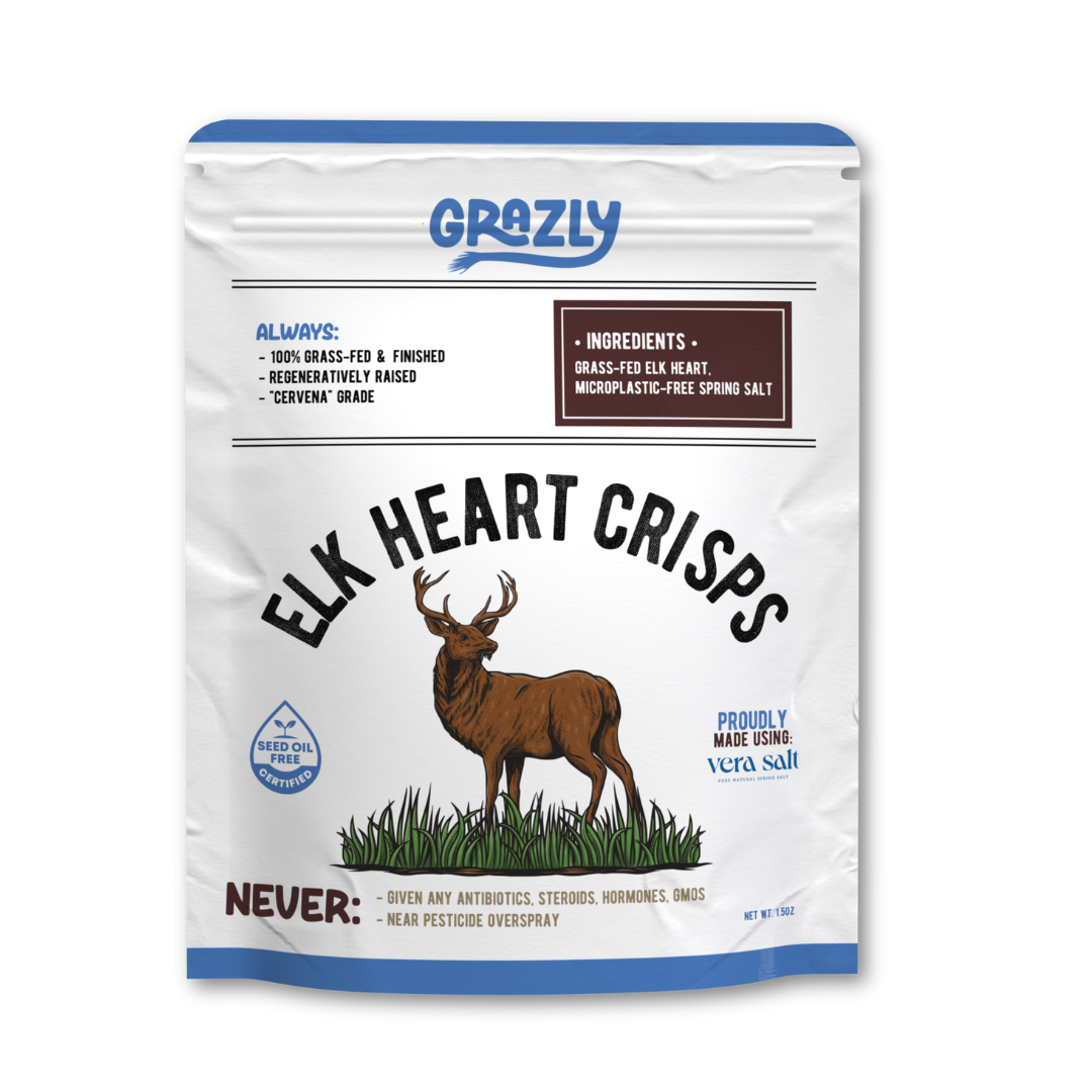 Elk Heart Crisps - 100% Grass-Fed/Finished - My American Goods
