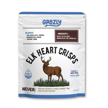 Elk Heart Crisps - 100% Grass-Fed/Finished - My American Goods