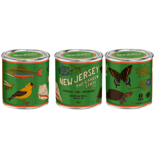 Good &amp; Well Supply Co Candles Half Pint / 8oz / Cotton Wick New Jersey State Candle