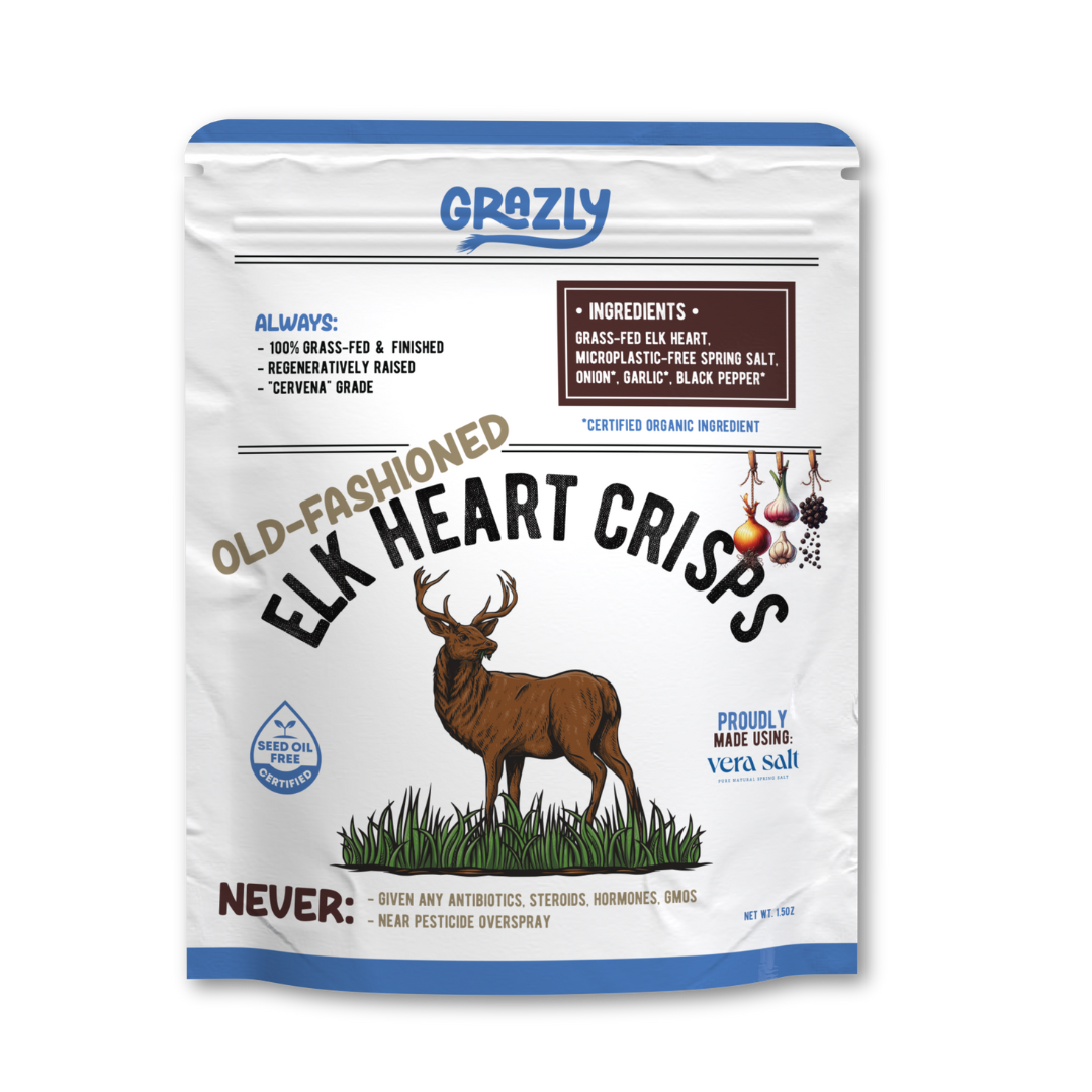 Elk Heart Crisps - 100% Grass-Fed/Finished - My American Goods