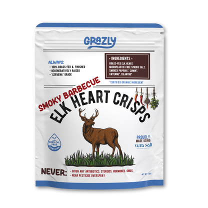 Elk Heart Crisps - 100% Grass-Fed/Finished - My American Goods