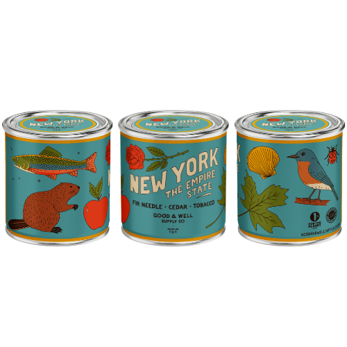 Good &amp; Well Supply Co Candles Half Pint / 8oz / Cotton Wick New York State Candle