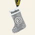 Christmas stocking with Steelers logo and snowflake patterns on a white background
