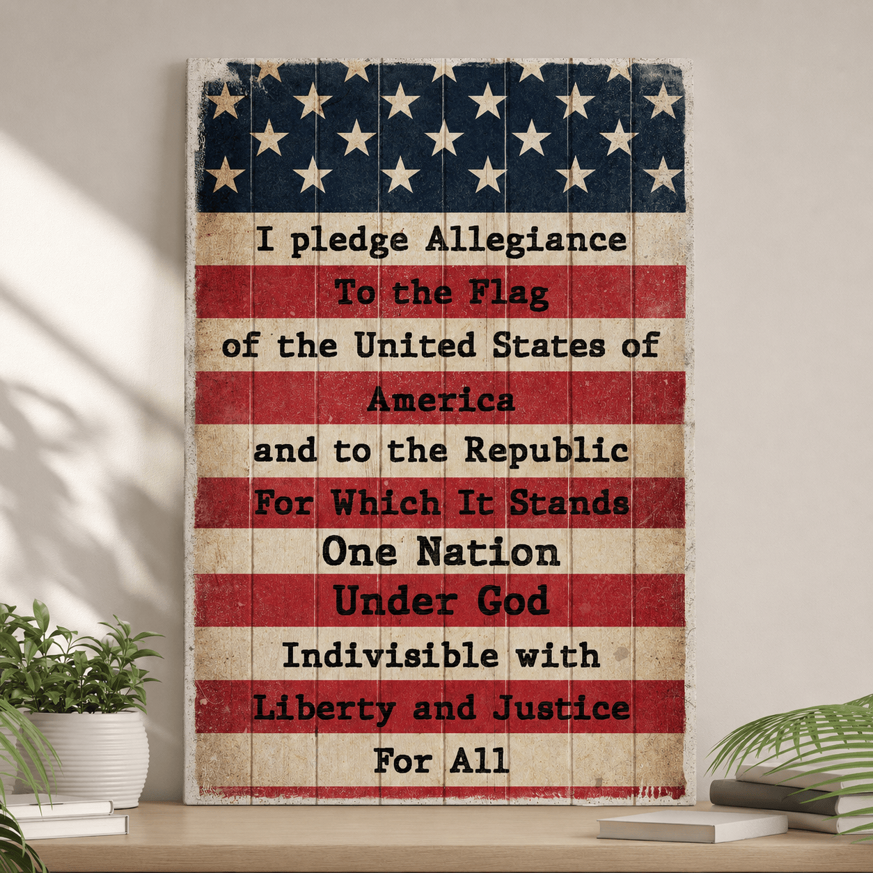 Tailored Canvases Canvas America Pledge Allegiance Sign