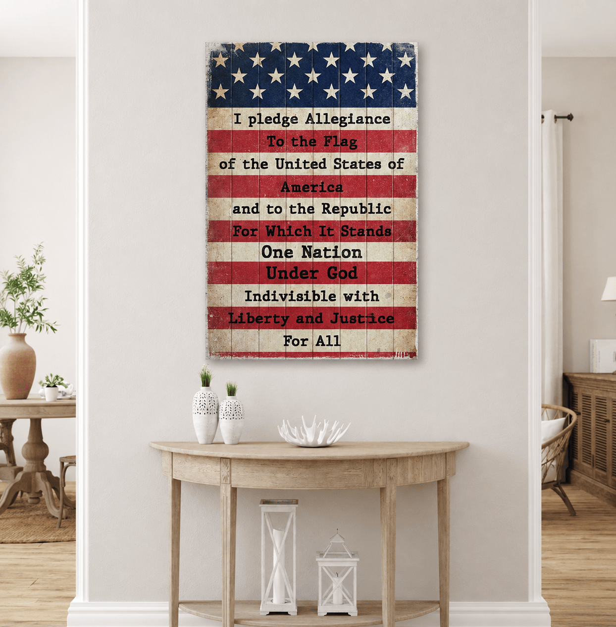 Tailored Canvases Canvas America Pledge Allegiance Sign