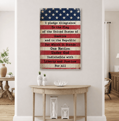 Tailored Canvases Canvas America Pledge Allegiance Sign