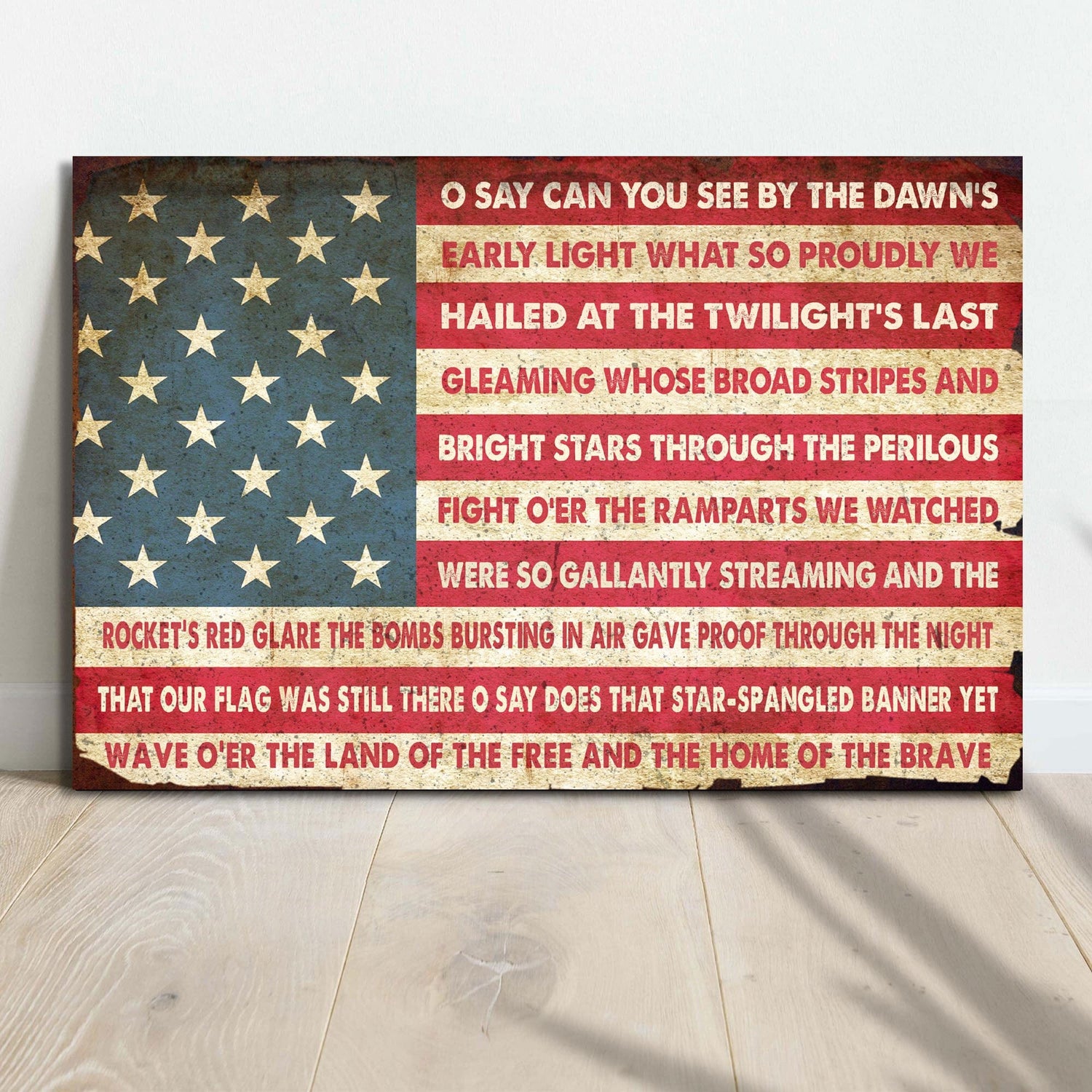 Tailored Canvases Canvas 18x12 inch Medium Premium Gallery Wrapped American Anthem Sign
