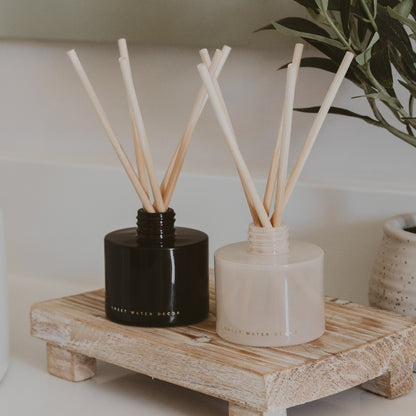 Salt and Sea White Translucent Tinted Glass Jar Reed Diffuser