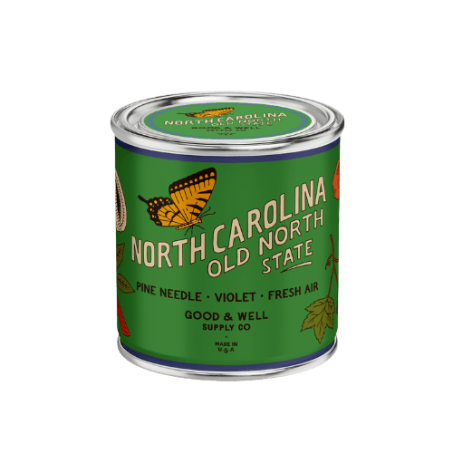 Good &amp; Well Supply Co Candles Half Pint / 8oz / Cotton Wick North Carolina State Candle