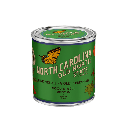 Good &amp; Well Supply Co Candles Half Pint / 8oz / Cotton Wick North Carolina State Candle