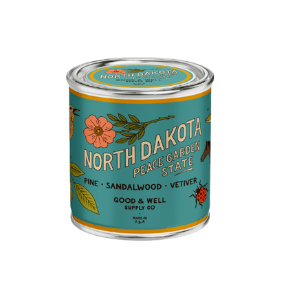 Good &amp; Well Supply Co Candles Half Pint / 8oz / Cotton Wick North Dakota State Candle