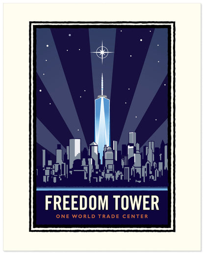 Landmark NY | Freedom Tower - One World Trade Center NYC Art Print - My American Goods