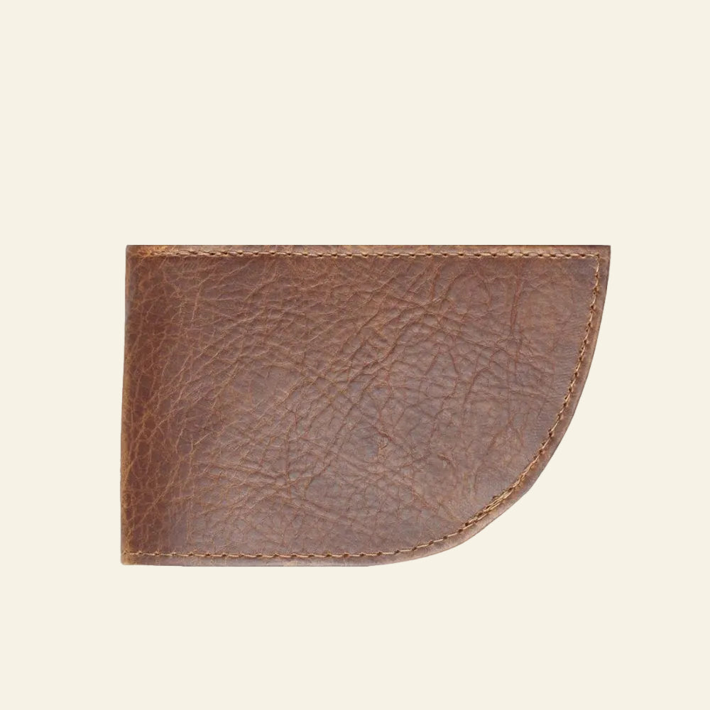 Rogue Industries Wallet Brown Nantucket Bison Leather Front Pocket Wallet