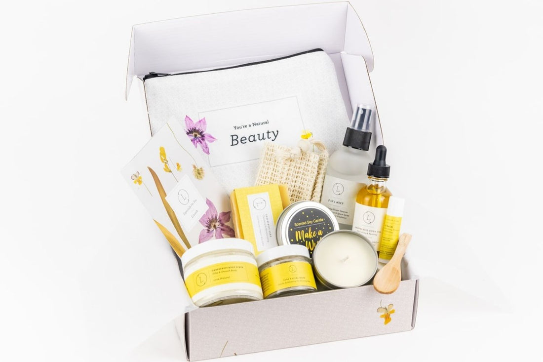 Citrus Care Package, Handmade Natural Bath and Body Gift Box, Thank You Gift,Mother&