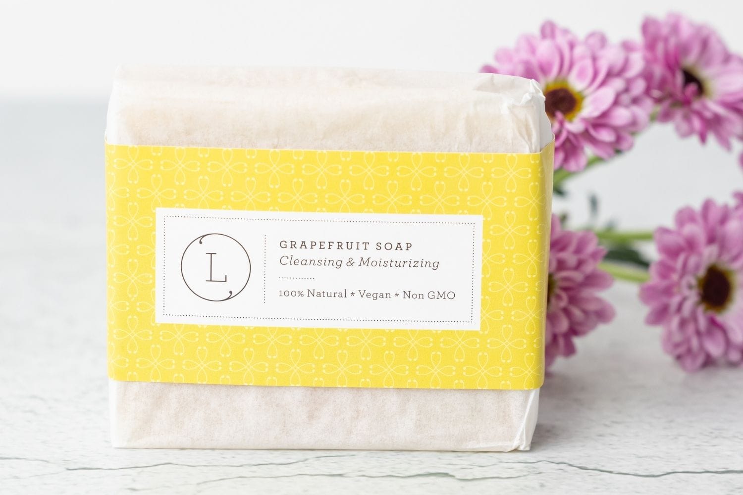 Lizush NATURAL SOAP BAR Grapefruit 2x Natural Cold Process Soap Bar with Essential oils