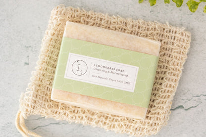 2 x Lemongrass Natural Soap Bar, Handmade Body Soap Gift - My American Goods