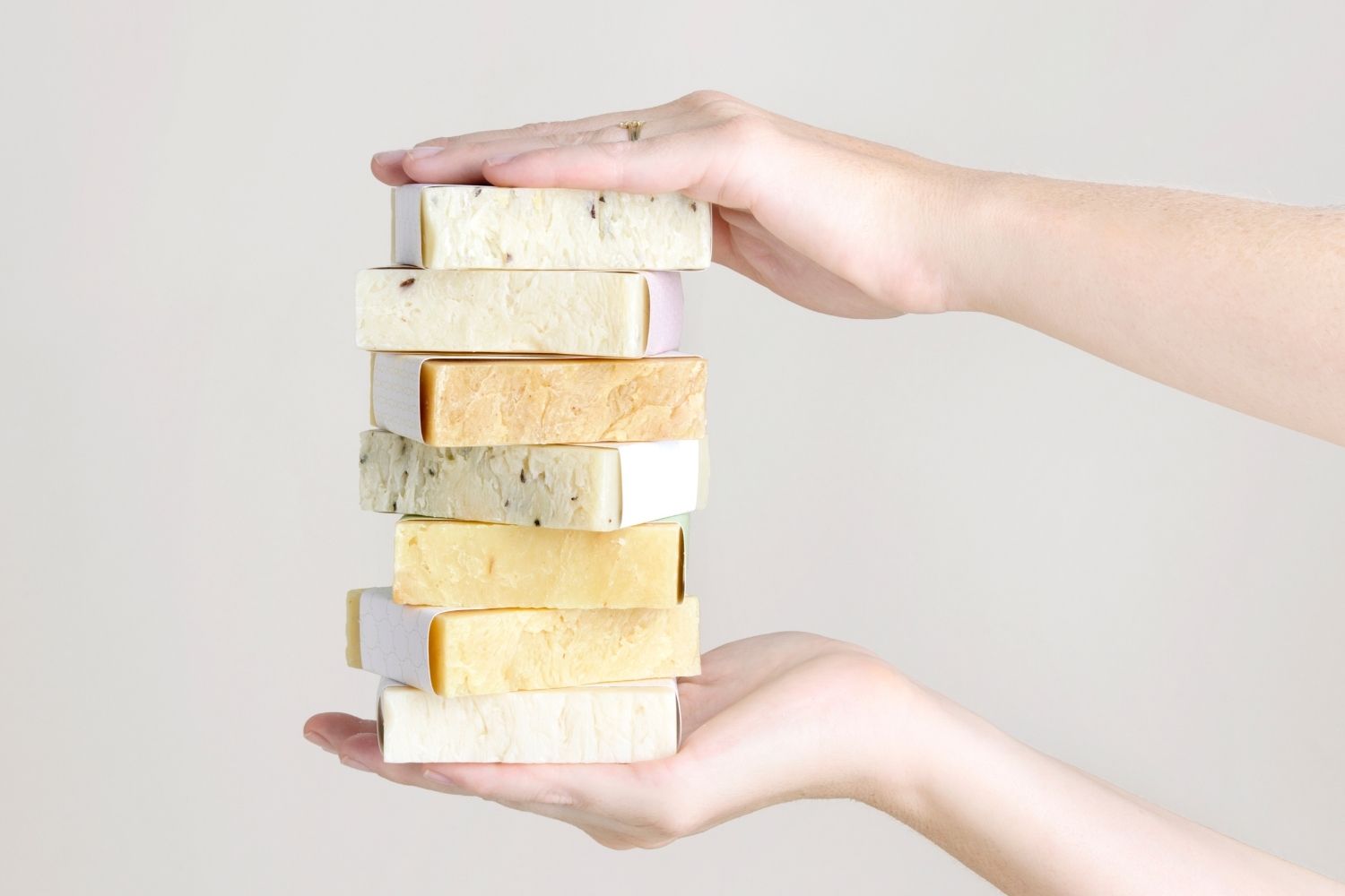 Set of  6 Handmade cold process ,Natural Soap Bars in gift Set box - My American Goods