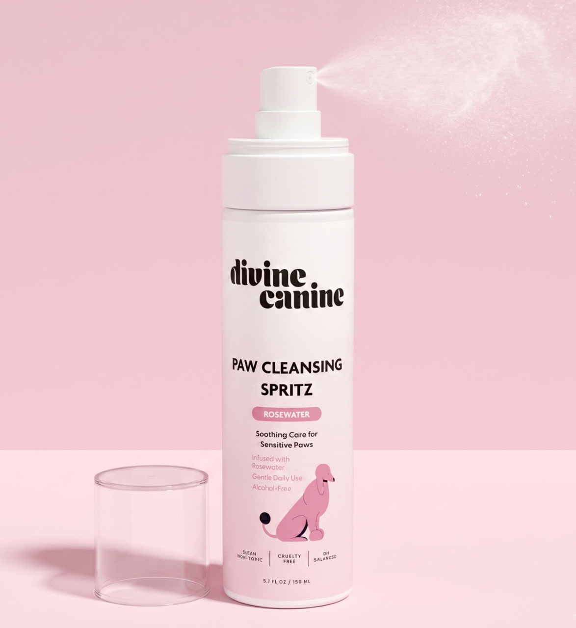 Paw Sanitizer Spritz - Sensitive with Rosewater