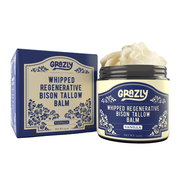 Grazly Vanilla / 1 Jar Whipped Bison Tallow & Manuka Honey Moisturizing Balm