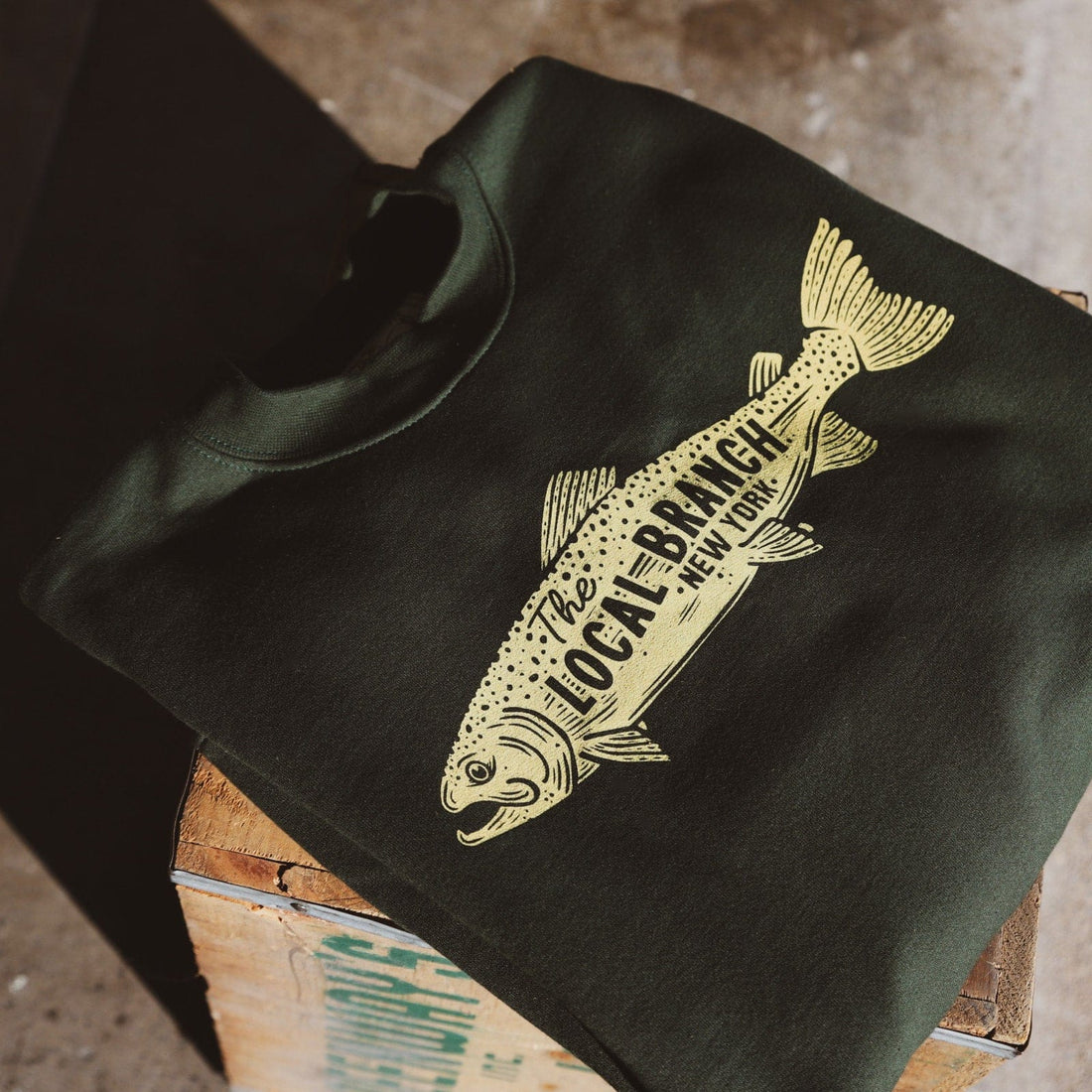 The Local Branch Sweatshirt New York Trout Sweatshirt  - USA Made