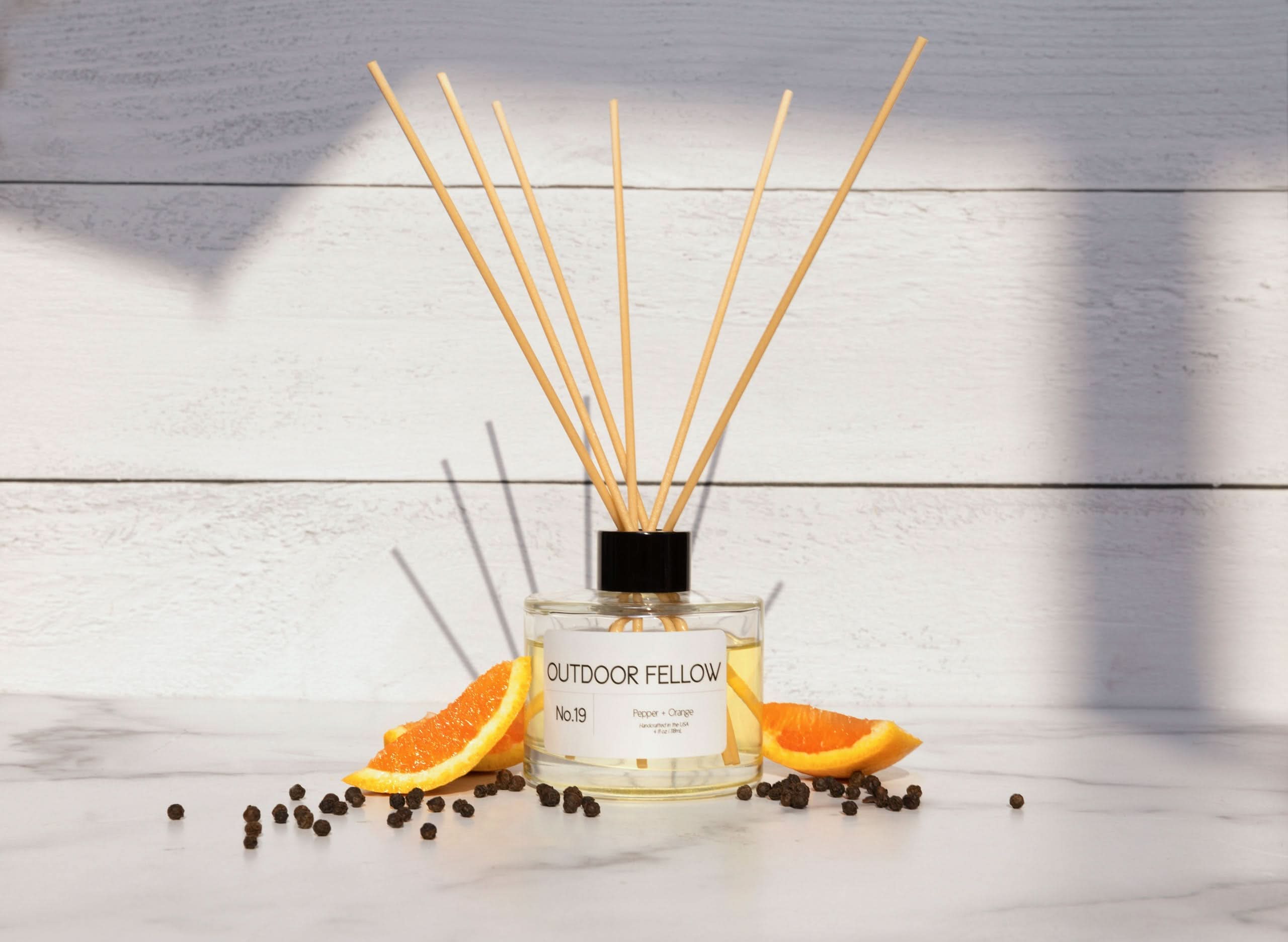 Outdoor Fellow Reed Diffuser Pepper and Orange Reed Diffuser