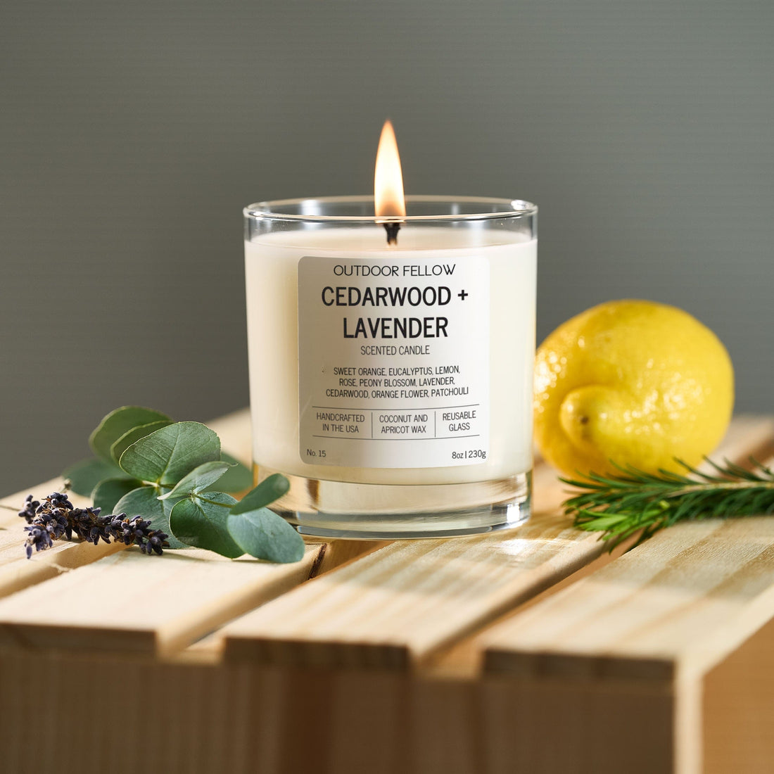 Cedarwood and Lavender Scented Candle