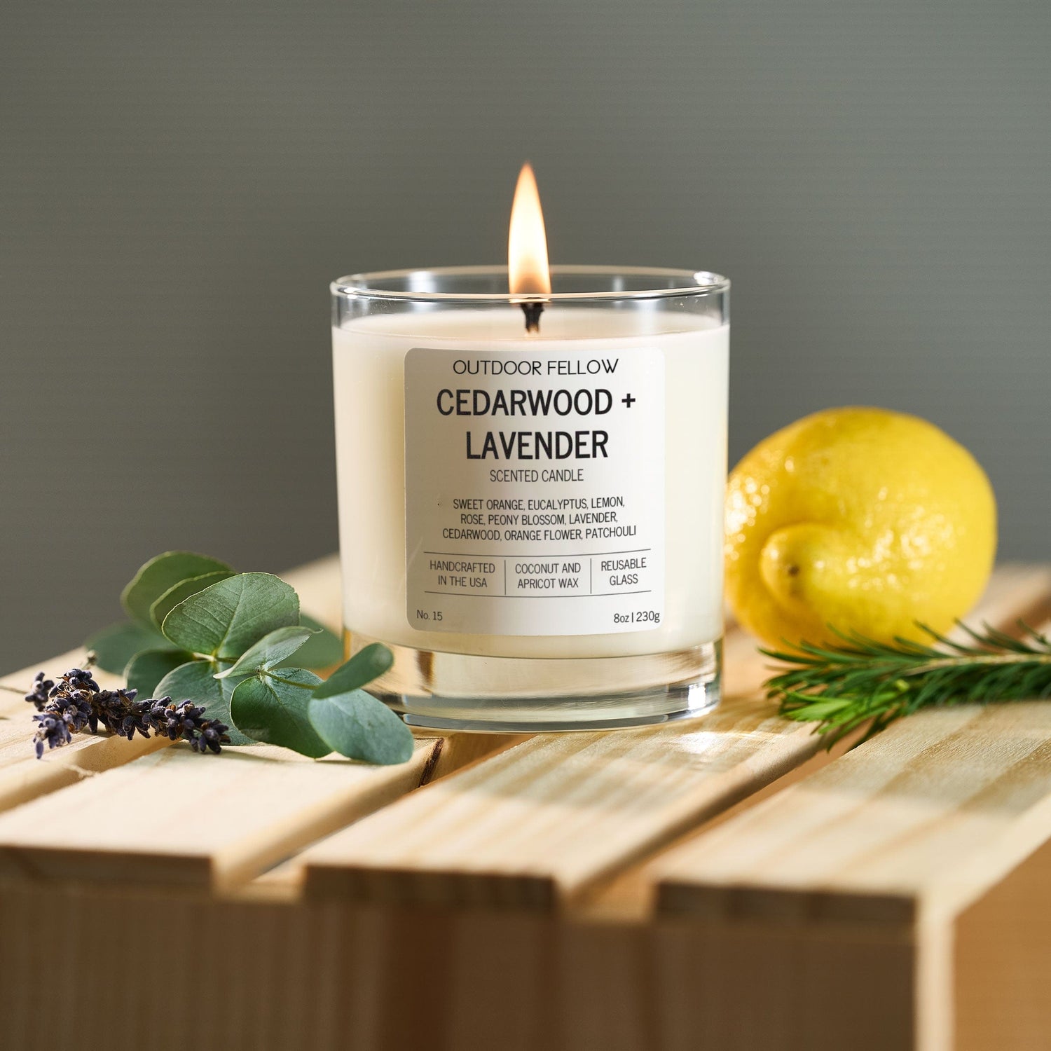 Cedarwood and Lavender Scented Candle