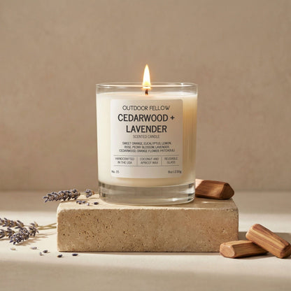 Outdoor Fellow Candles Cedarwood and Lavender Scented Candle
