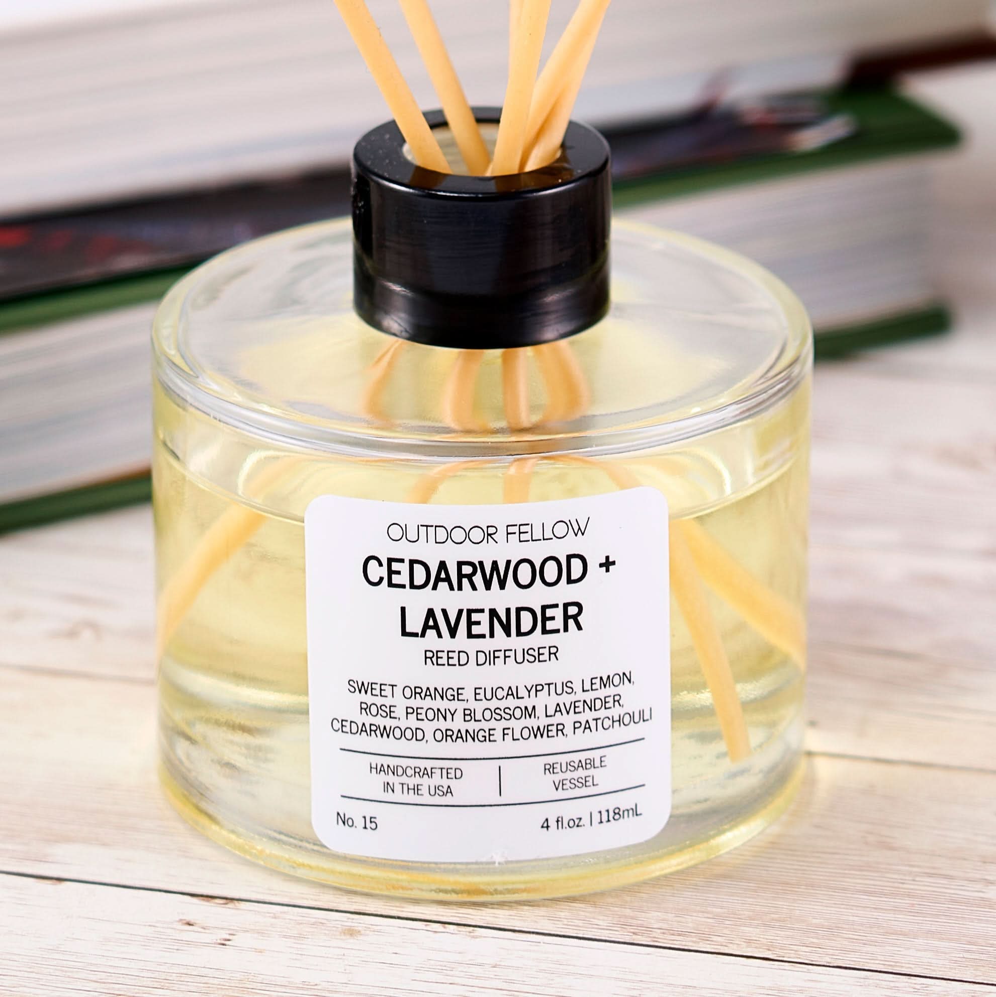 Outdoor Fellow Reed Diffuser Cedarwood and Lavender Reed Diffuser