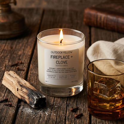 Outdoor Fellow Candles Fireplace and Clove Scented Candle
