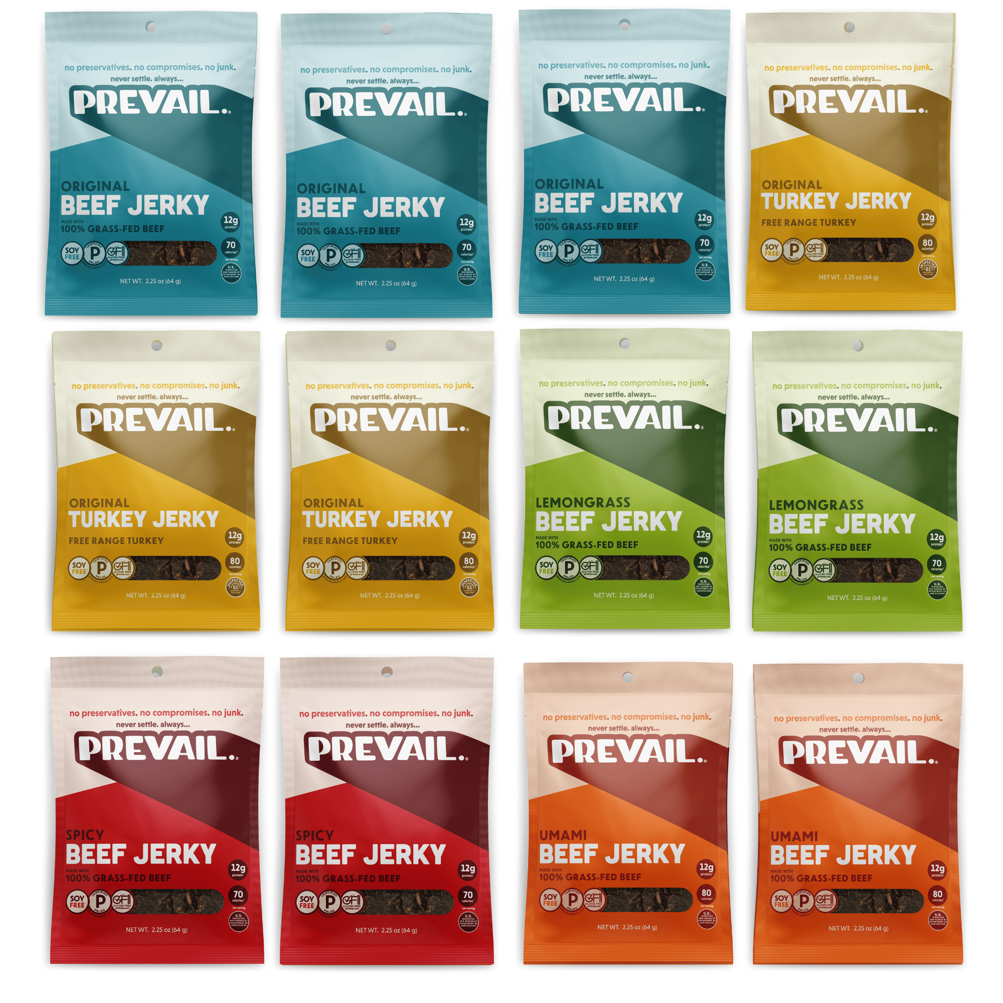 PREVAIL Jerky Jerky High Noon with a Kick 12 Pack