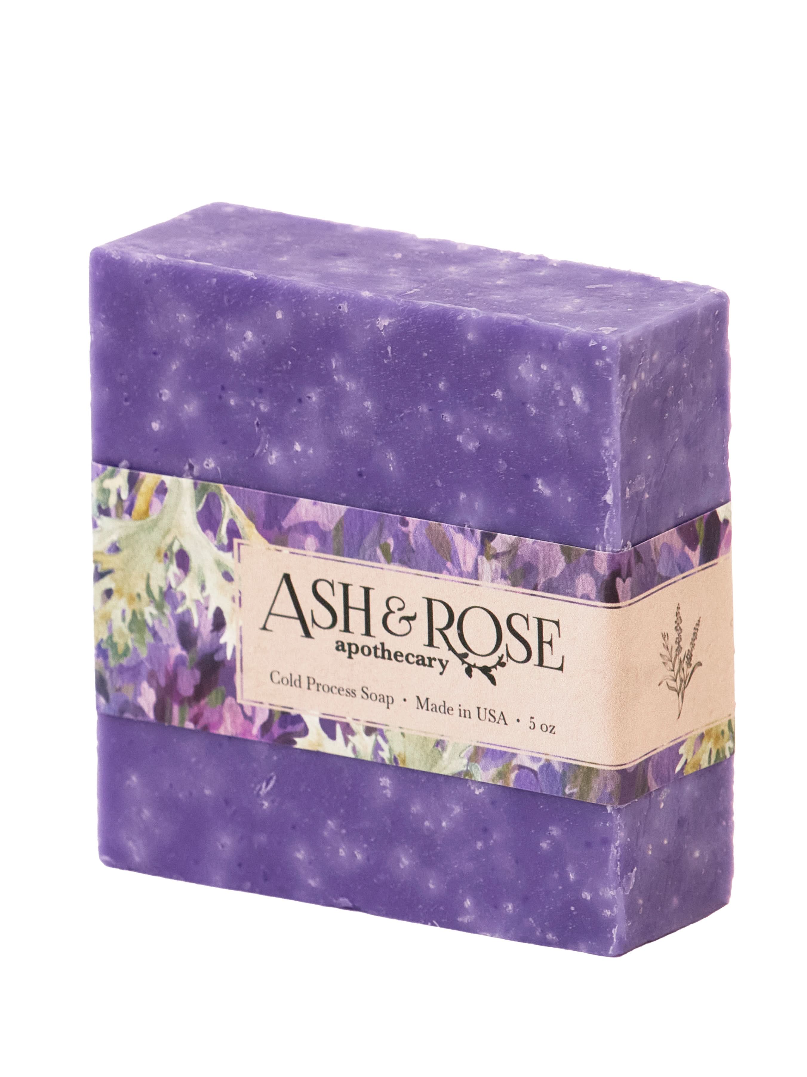 Ash &amp; Rose Bar Soap Lavender Oak Moss Soap Scrub Bar