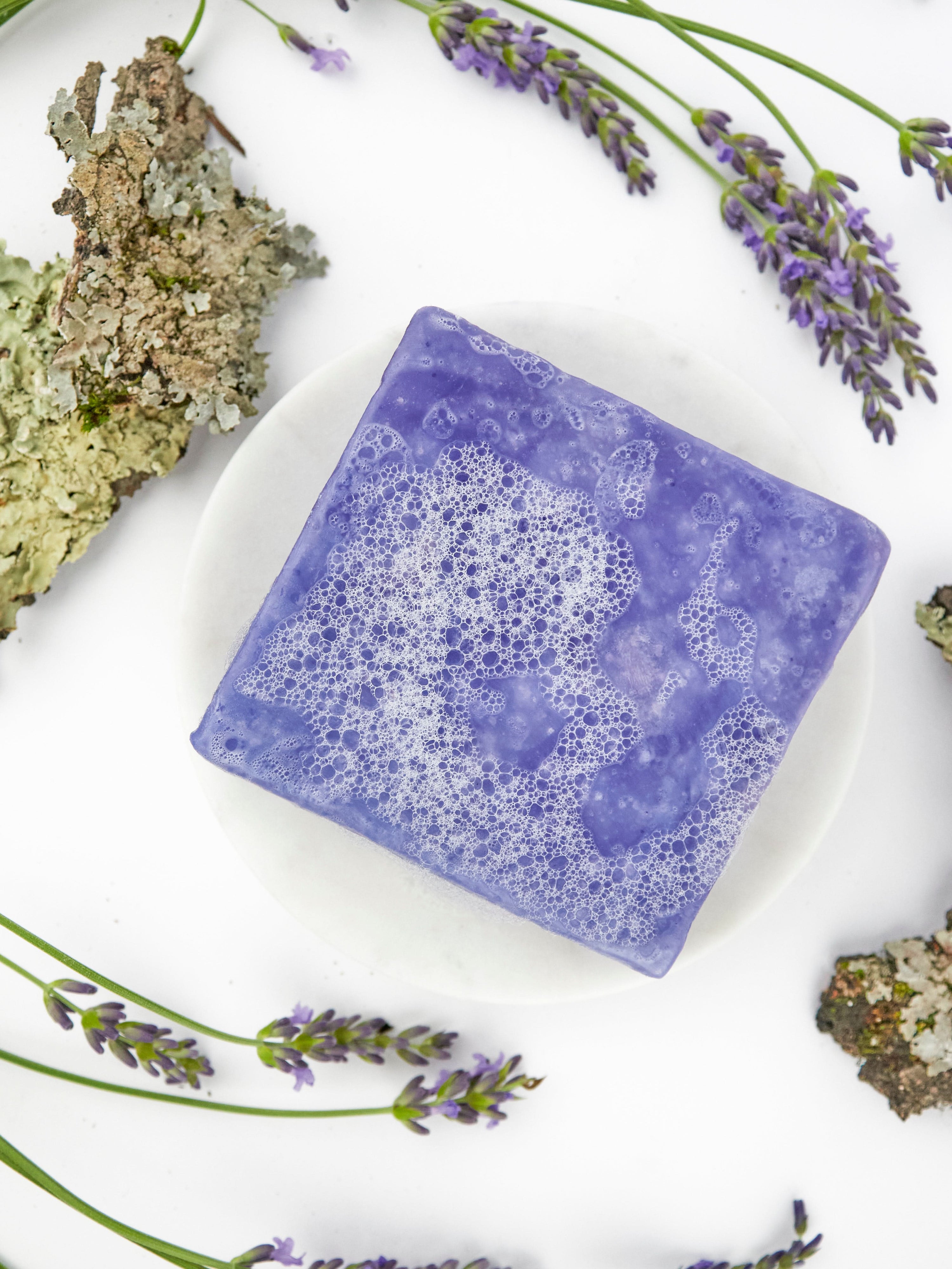 Ash &amp; Rose Bar Soap Lavender Oak Moss Soap Scrub Bar