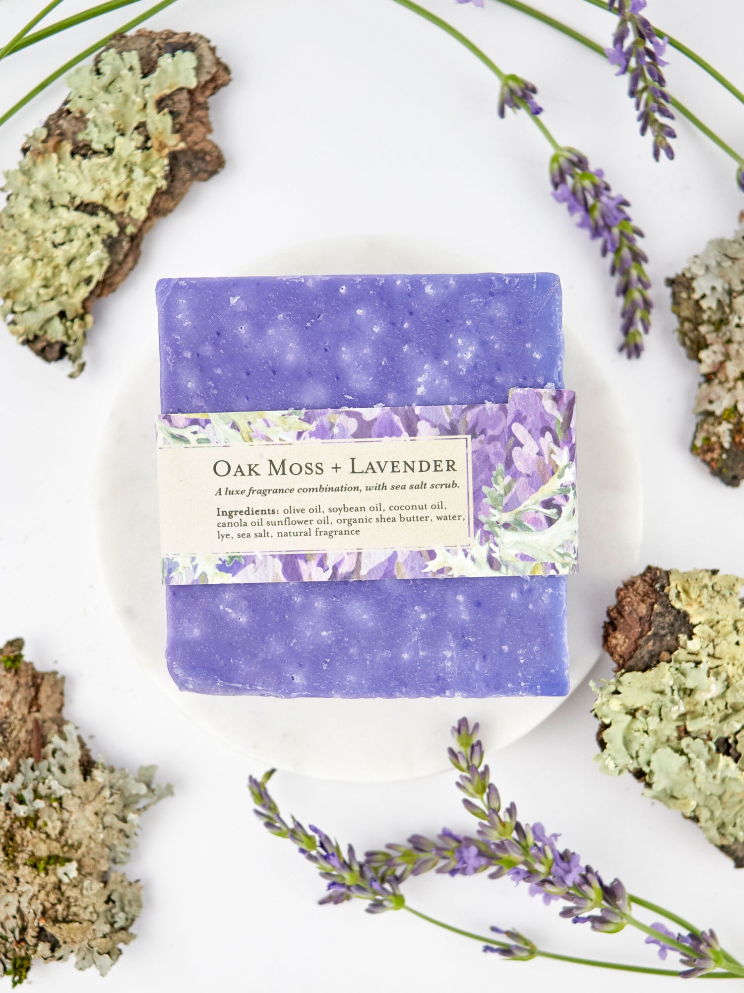 Lavender Oak Moss Soap Scrub Bar - My American Goods