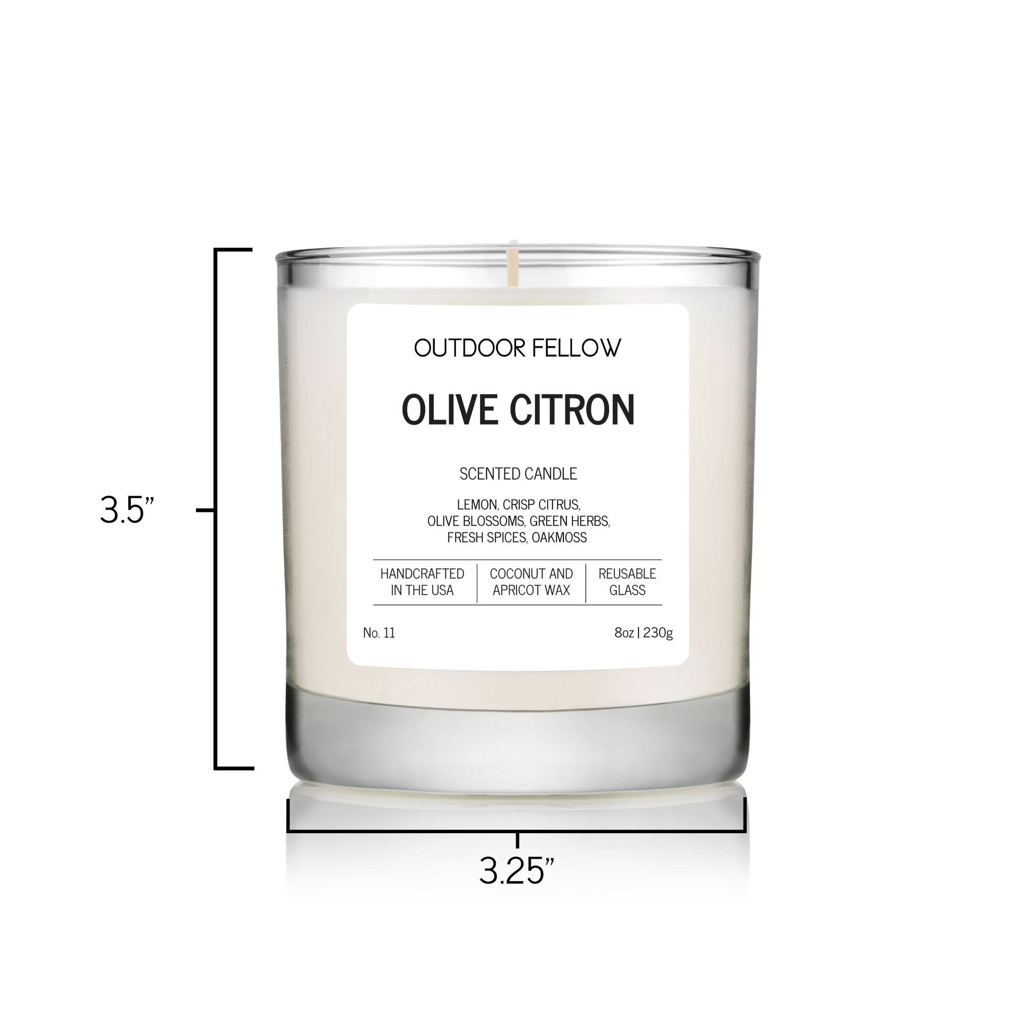 Outdoor Fellow Candles Olive Citron Scented Candle