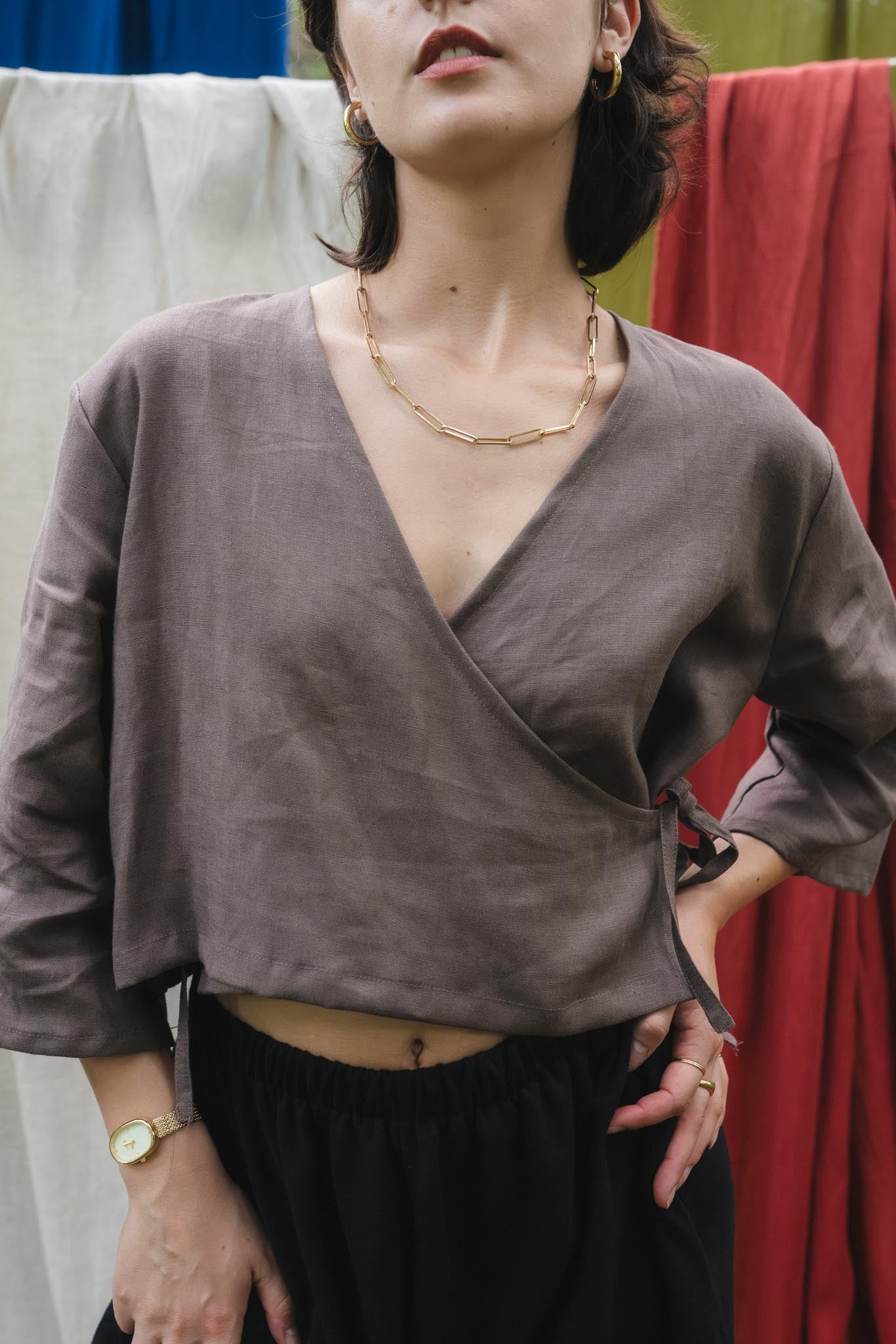 Artemis Top in Mushroom
