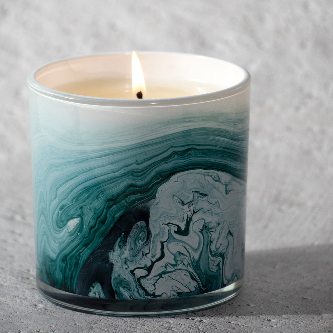 Orchid &amp; Cedar 14 oz. Swirl Glass Candle