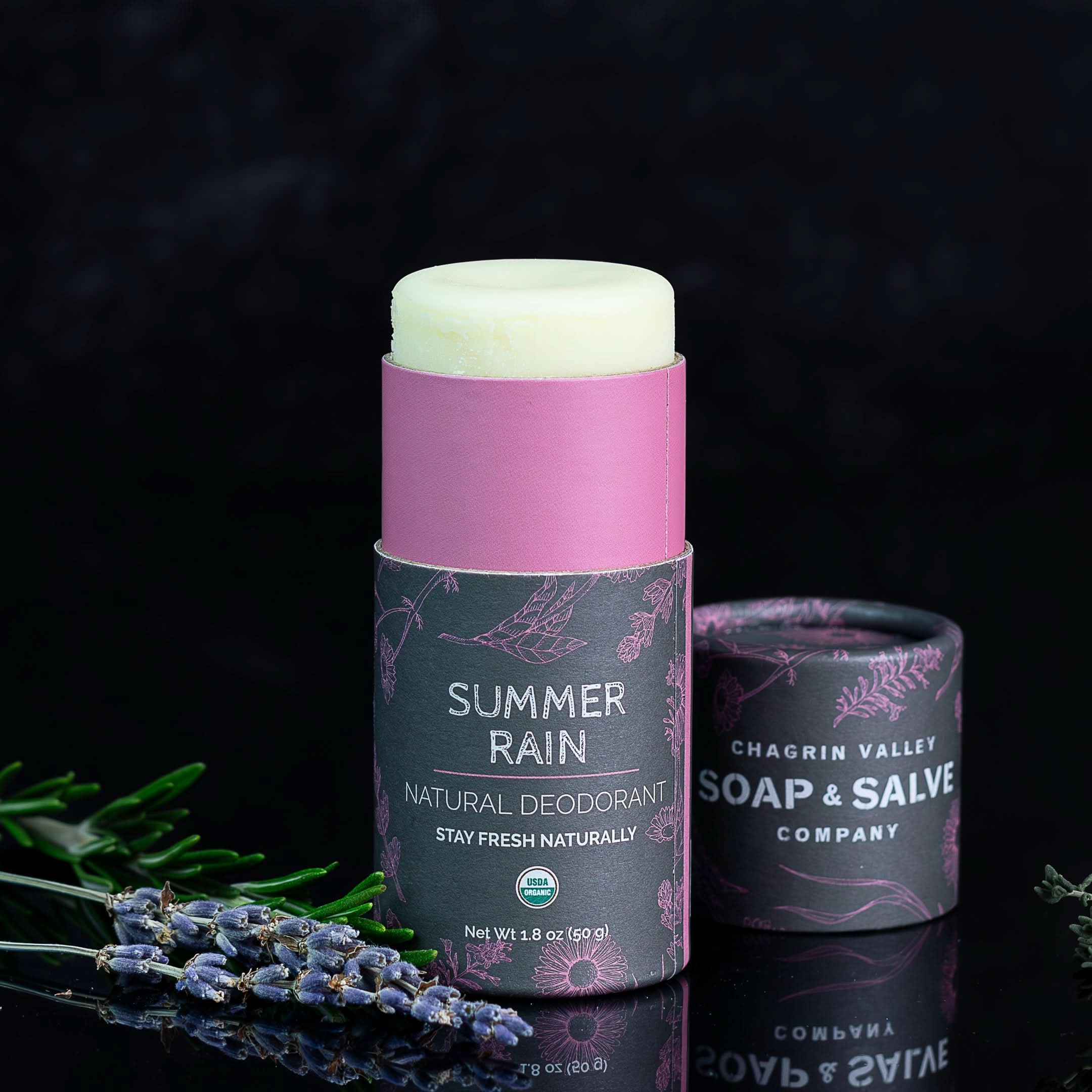 Chagrin Valley Soap &amp; Salve Deodorant Net Wt 1.8 oz (50 g) Deodorant: Stick Summer Rain