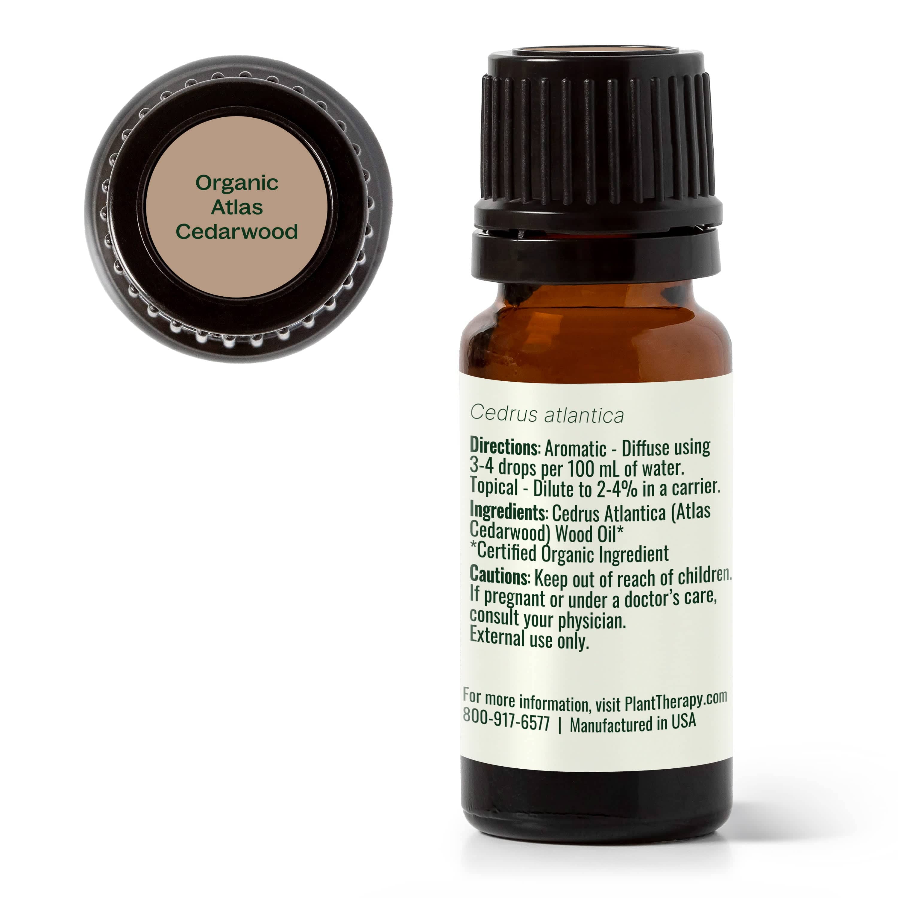 Plant Therapy Essential Oil Organic Atlas Cedarwood Essential Oil