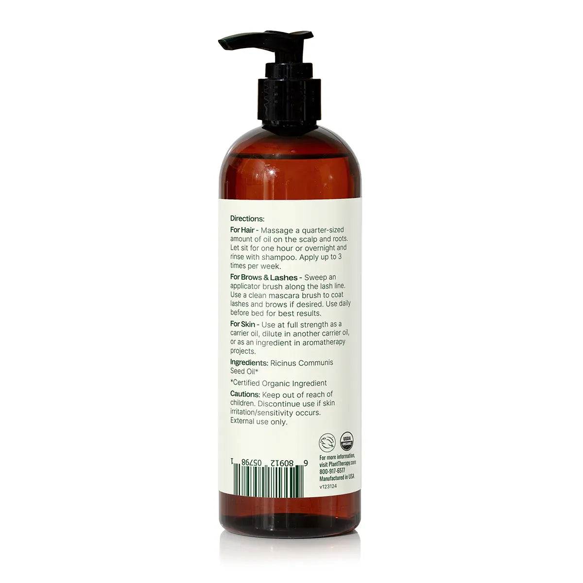 Plant Therapy Body Care Organic Castor Carrier Oil