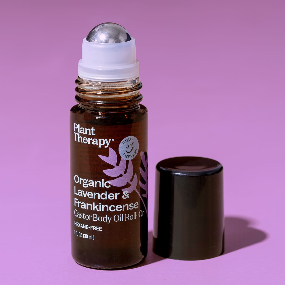 Plant Therapy Body Care 30 ml Organic Lavender &amp; Frankincense Castor Body Oil Roll-On 30 mL