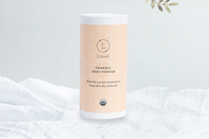 Lizush ORGANIC BABY POWDER - Talc Free
