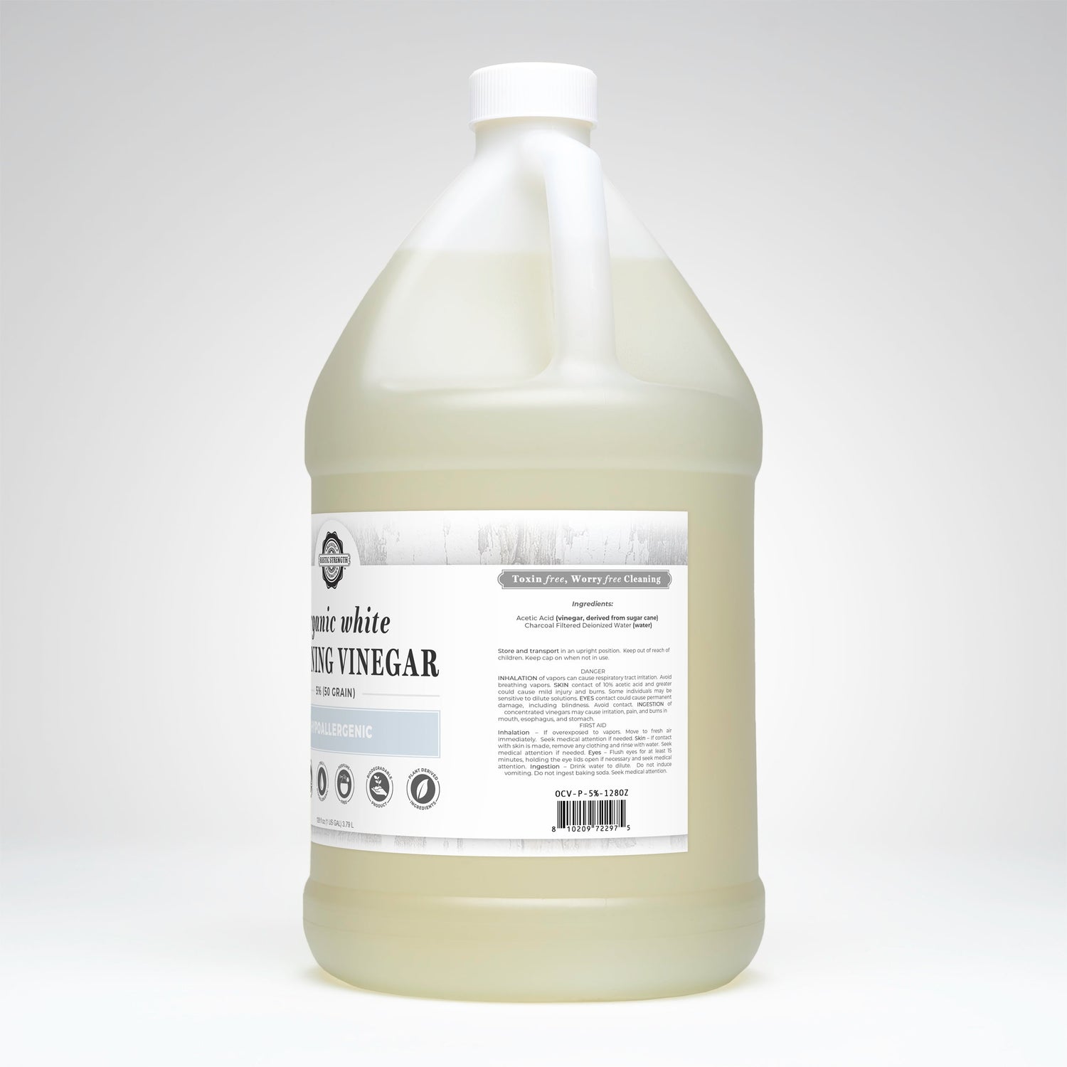 Organic White Cleaning Vinegar | 5% (50 grain)