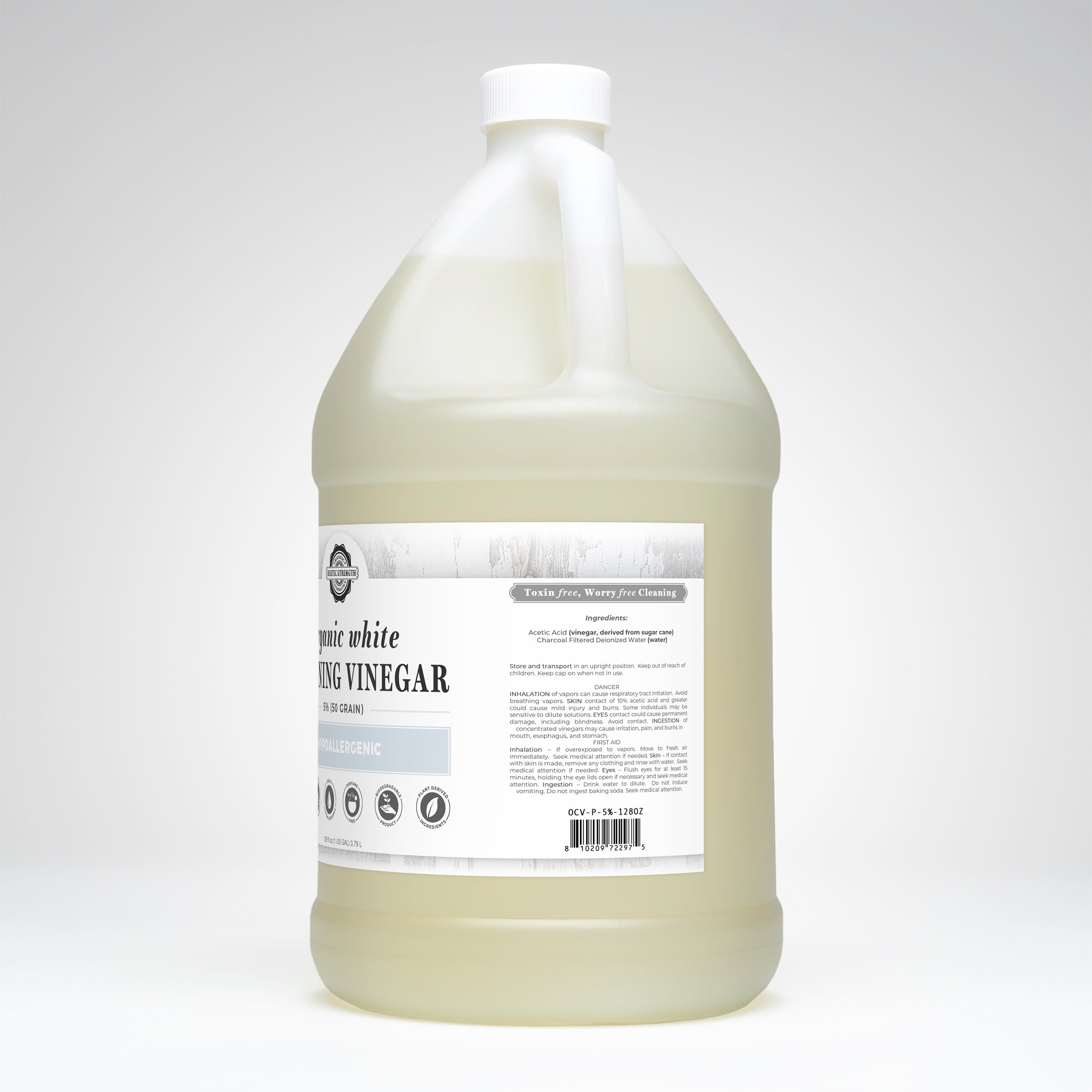 Organic White Cleaning Vinegar | 5% (50 grain)