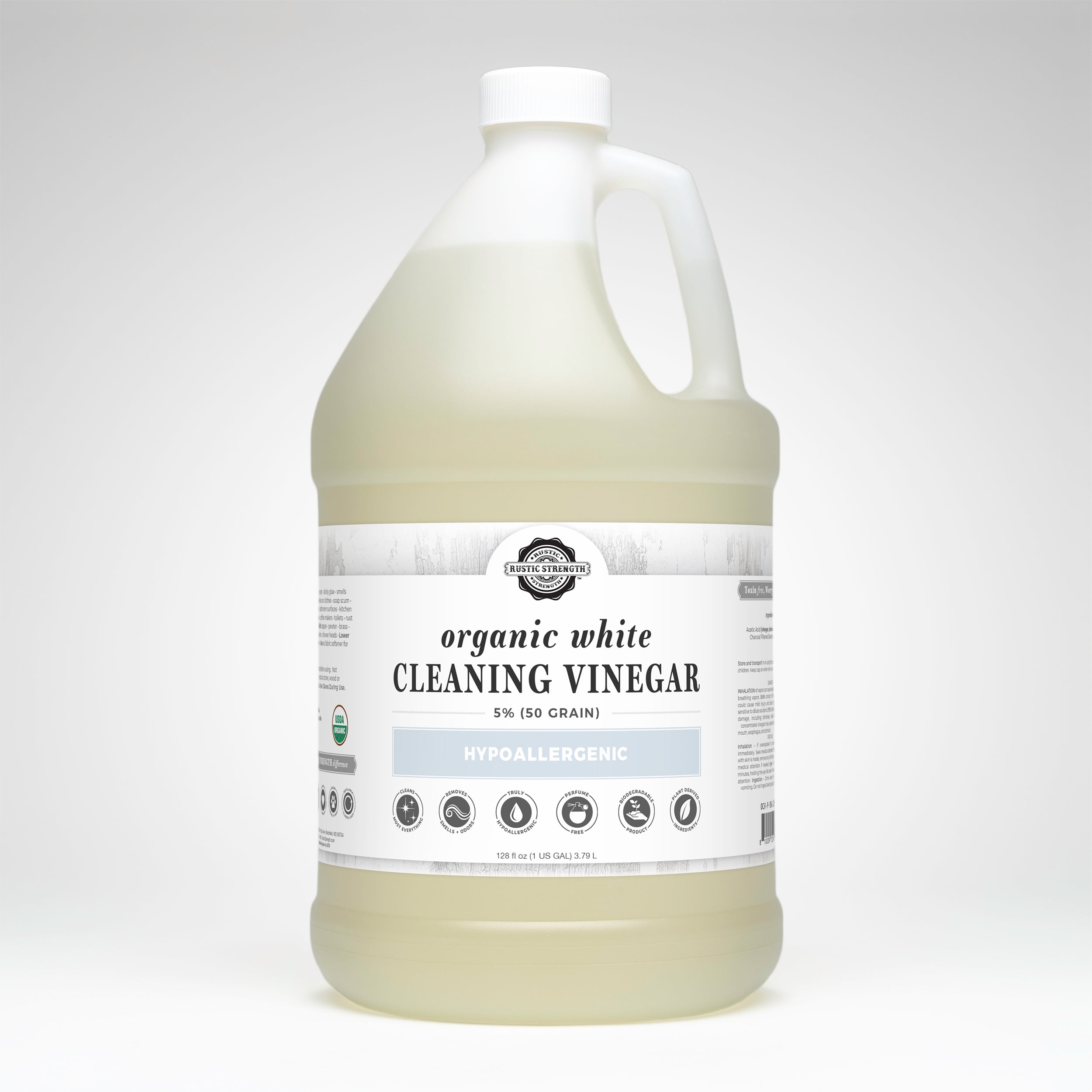Organic White Cleaning Vinegar | 5% (50 grain)