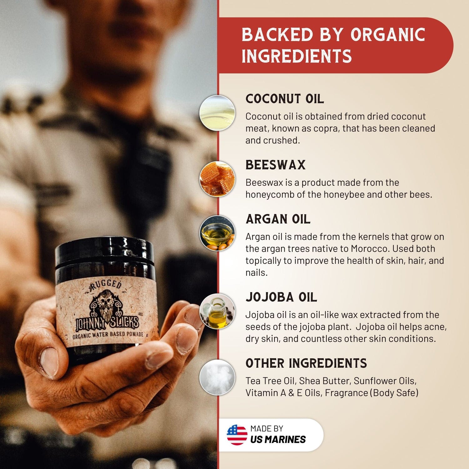 Johnny Slicks Pomade Organic Water Based Pomade