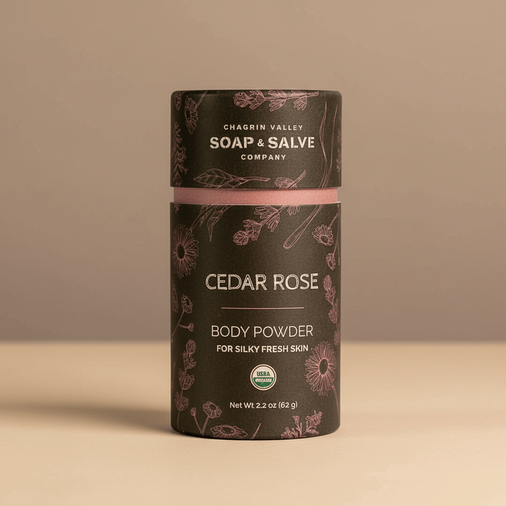 Chagrin Valley Soap &amp; Salve Body Powder Net Wt 2.2 oz Body Powder: Cedar Rose