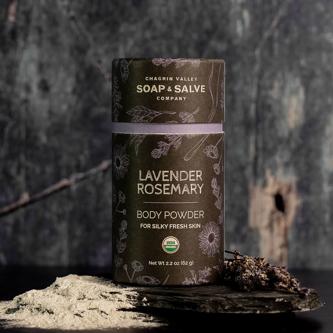 Chagrin Valley Soap &amp; Salve Body Powder Net Wt 2.2 oz Body Powder: Lavender Rosemary