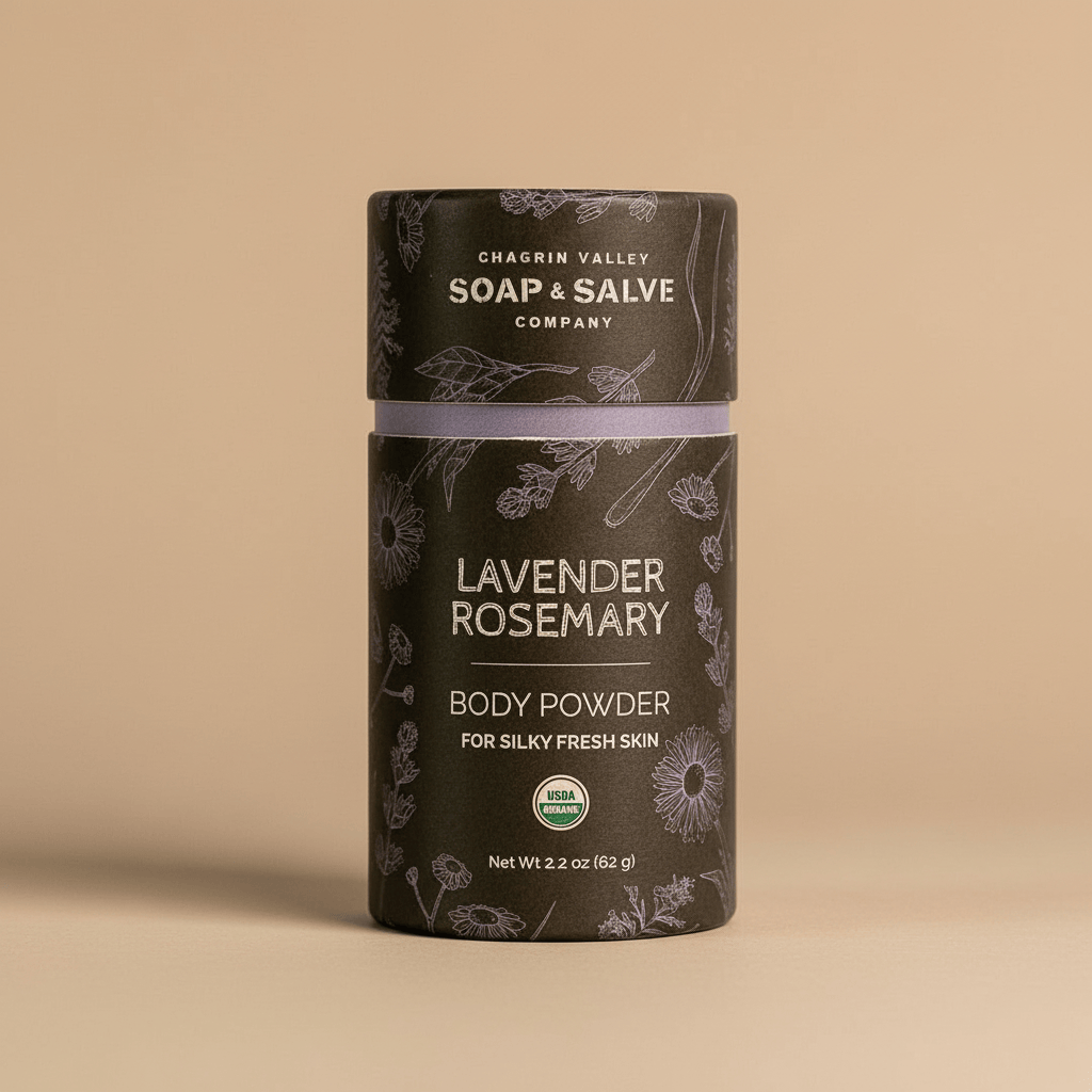 Chagrin Valley Soap &amp; Salve Body Powder Net Wt 2.2 oz Body Powder: Lavender Rosemary