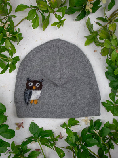 Owl Cashmere Hat - Child - My American Goods